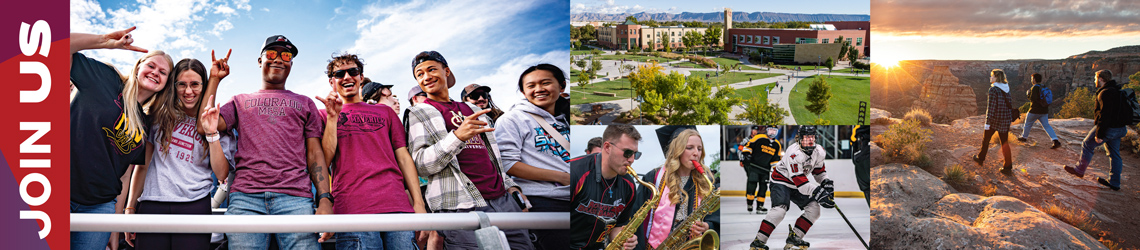 photo collage of students on campus